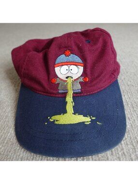 South Park Hat Red Embroidered Stan Pucking Embroidered 1998